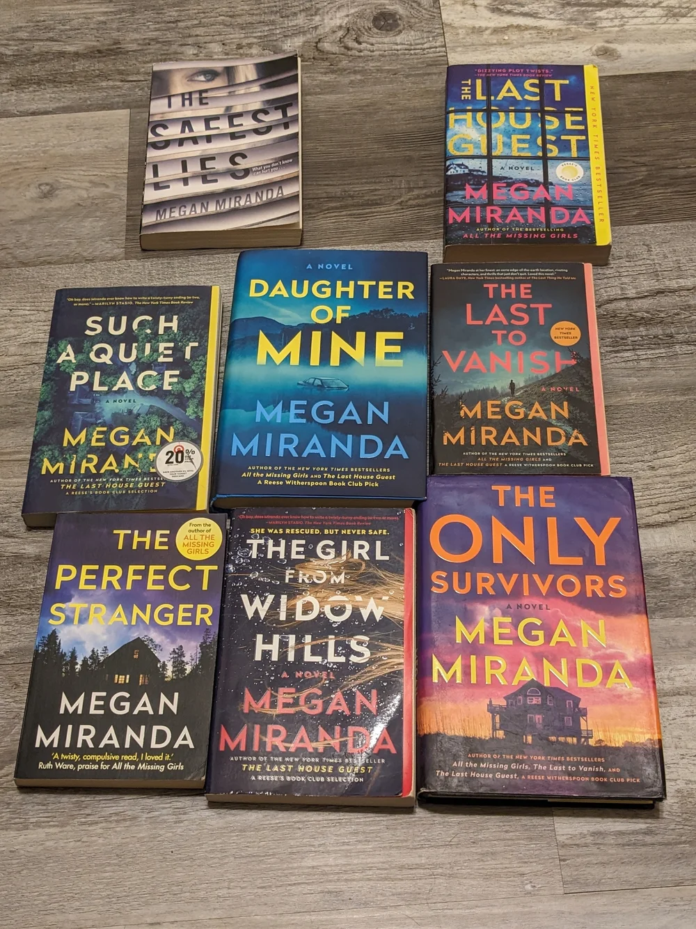 Set Of 8 Megan Miranda Books